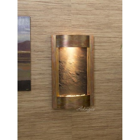 Adagio Adagio SWA1014 Serene Waters Rustic Copper Multicolor Featherstone Wall Fountain SWA1014